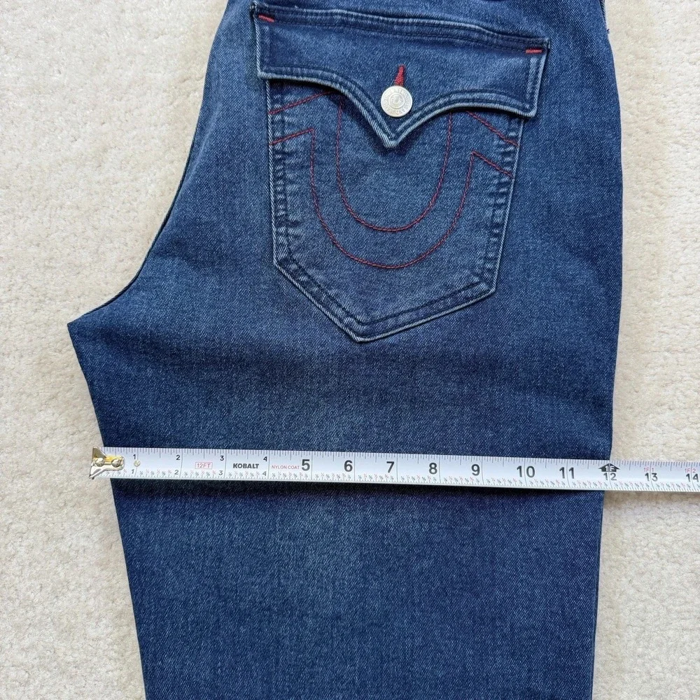 NWT True Religion Ricky Flap Straight Jean Mens 38 (36 Tag) Dark Shivering Wash